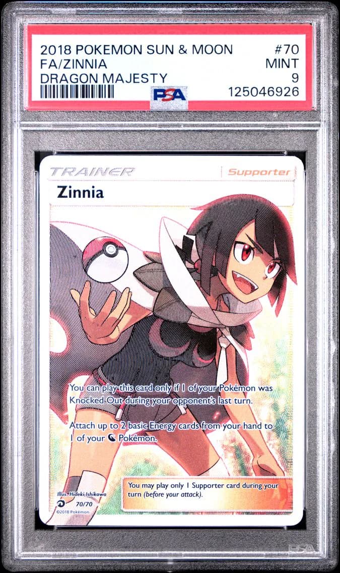 Zinnia, Sun & Moon Dragon Majesty, PSA 9