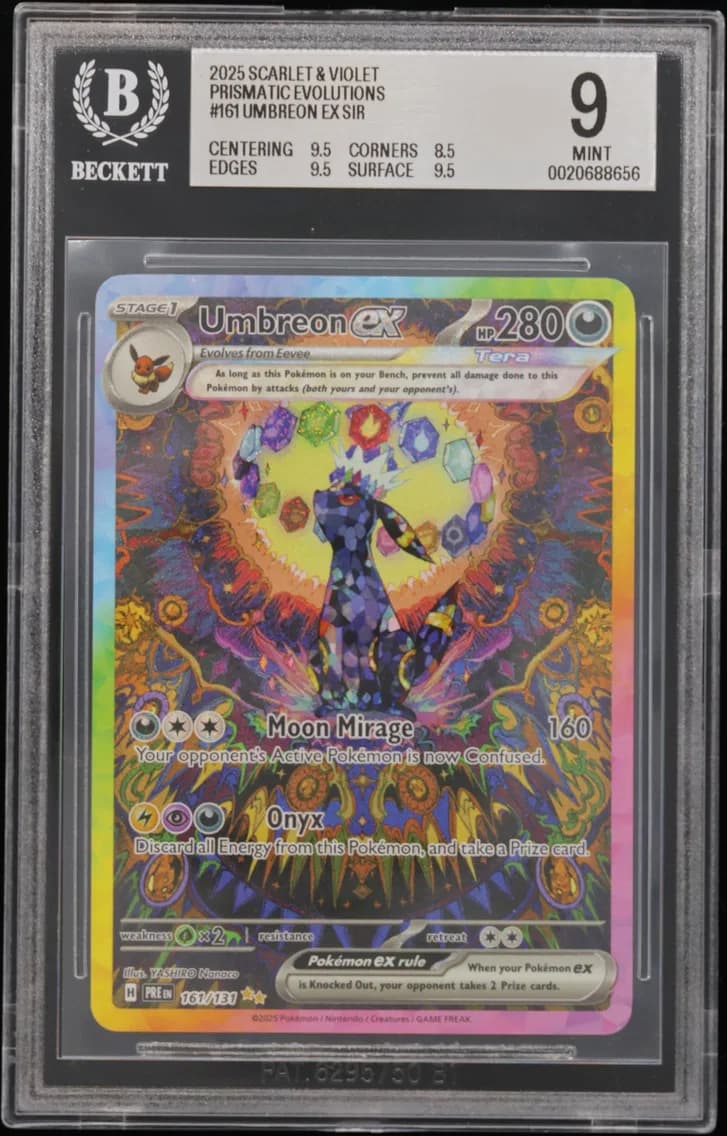 Umbreon ex SIR, TCG Scarlet & Violet Prismatic Evolutions, BGS 
