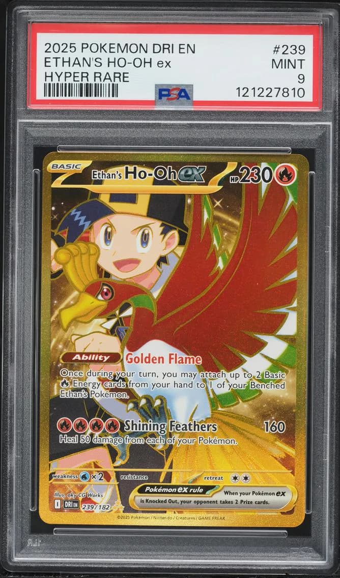 Ethan's HO-Oh EX, Destined Rivals, PSA 9