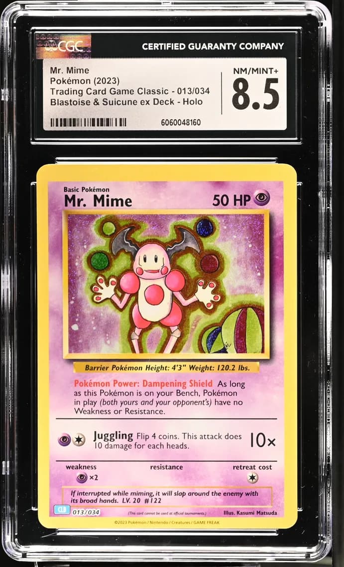 Mr. Mime, Trading Card Game Classic - CLV, CLC, CLB, CGC 8.5