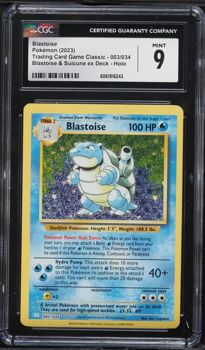 Blastoise, Trading Card Game Classic - CLV, CLC, CLB, CGC 9