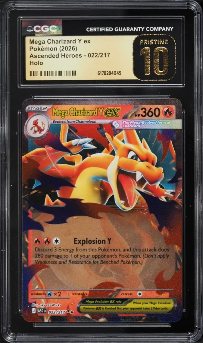 Mega Charizard Y EX, Ascended Heroes, CGC 10