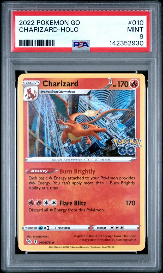 Charizard-Holo, Go, PSA 9