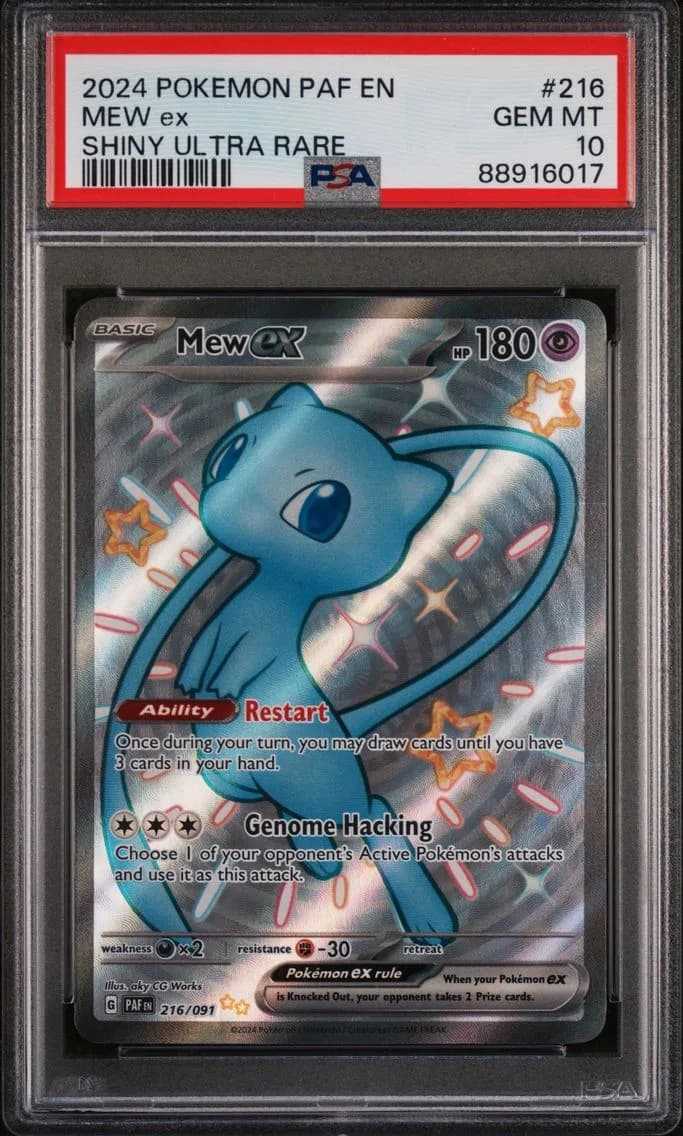 Mew EX, Paldean Fates, PSA 10