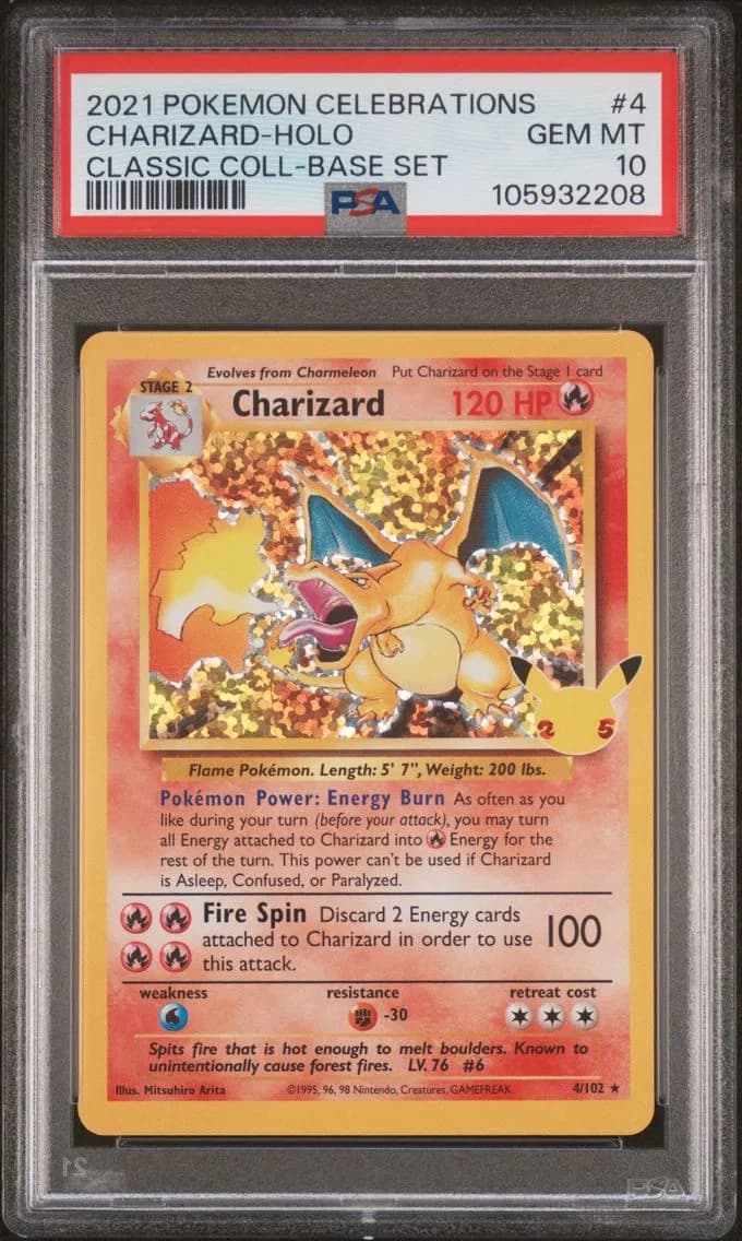 Charizard-Holo, Celebrations Classic Collection, PSA 10