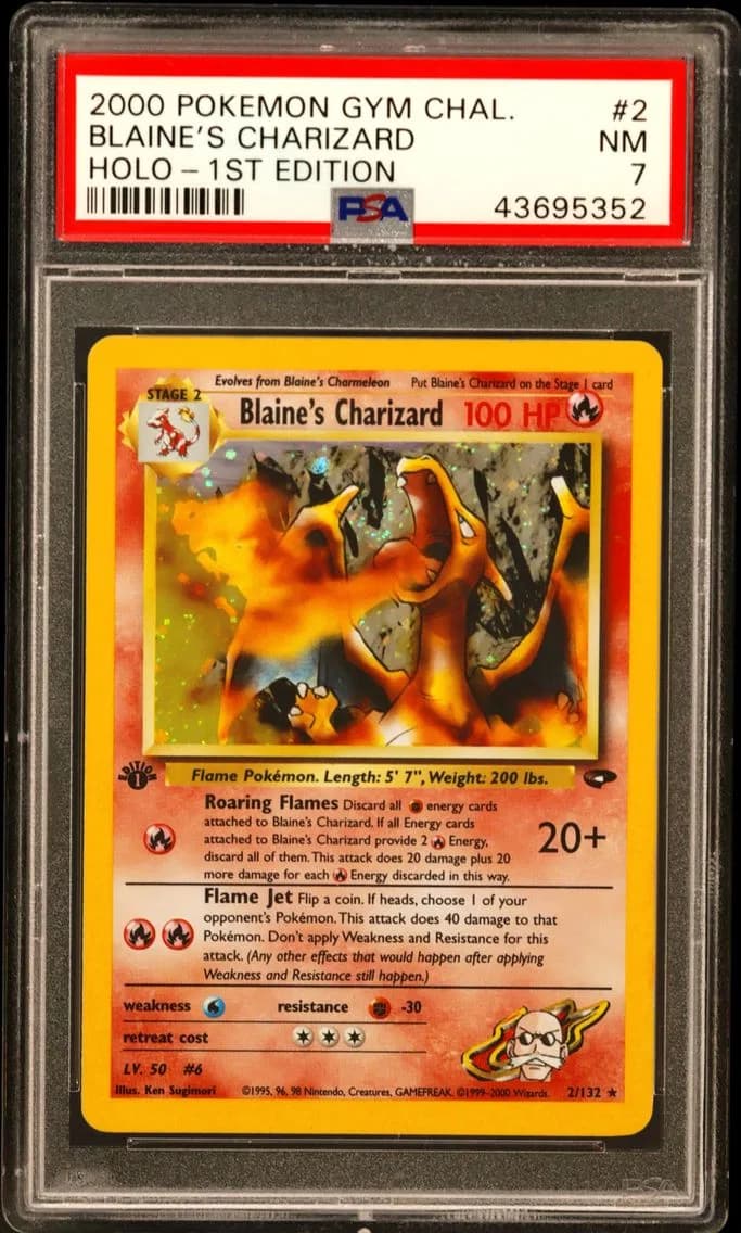 Blaine's Charizard, Gym Challenge, PSA 7