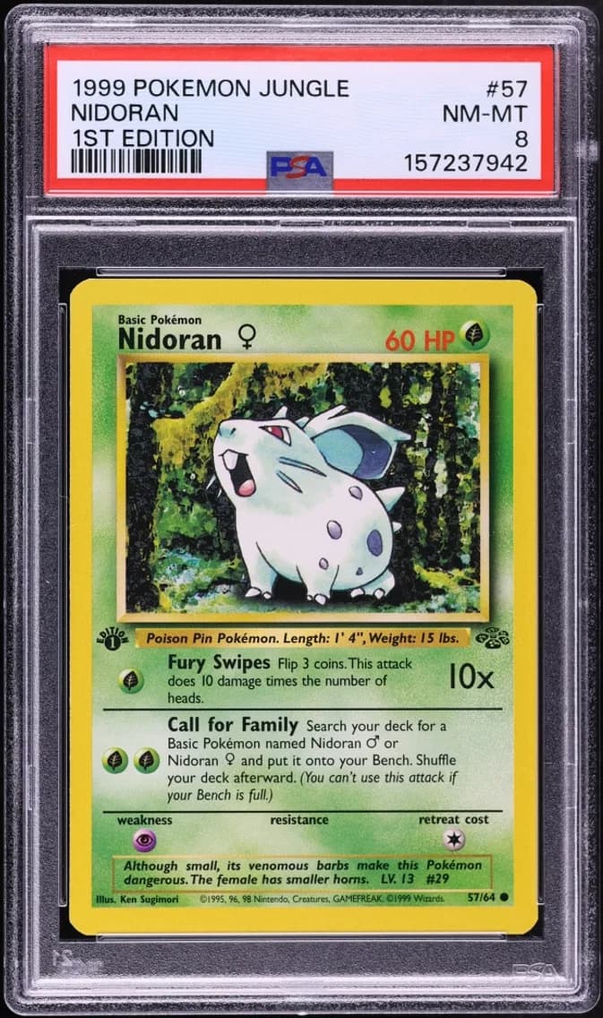 Nidoran, Jungle, PSA 8