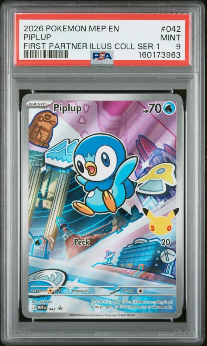 Piplup, Me Black Star Promo, PSA 9