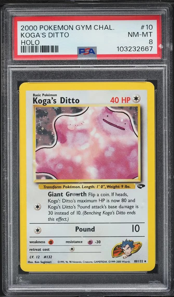 Koga's Ditto, Gym Challenge, PSA 8
