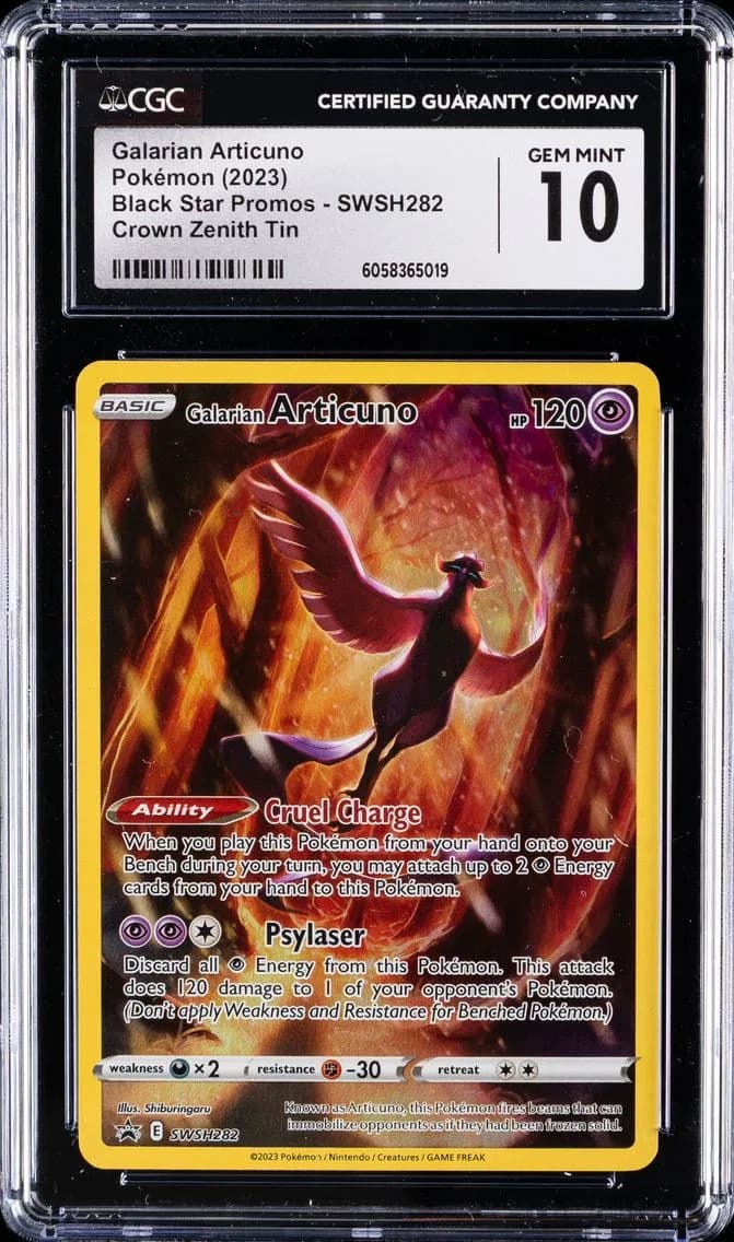 Galarian Articuno, Black Star Promos - Sword & Shield, CGC 10