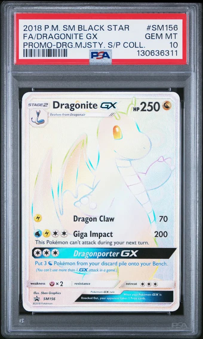 Dragonite GX, SM Black Star Promo, PSA 10