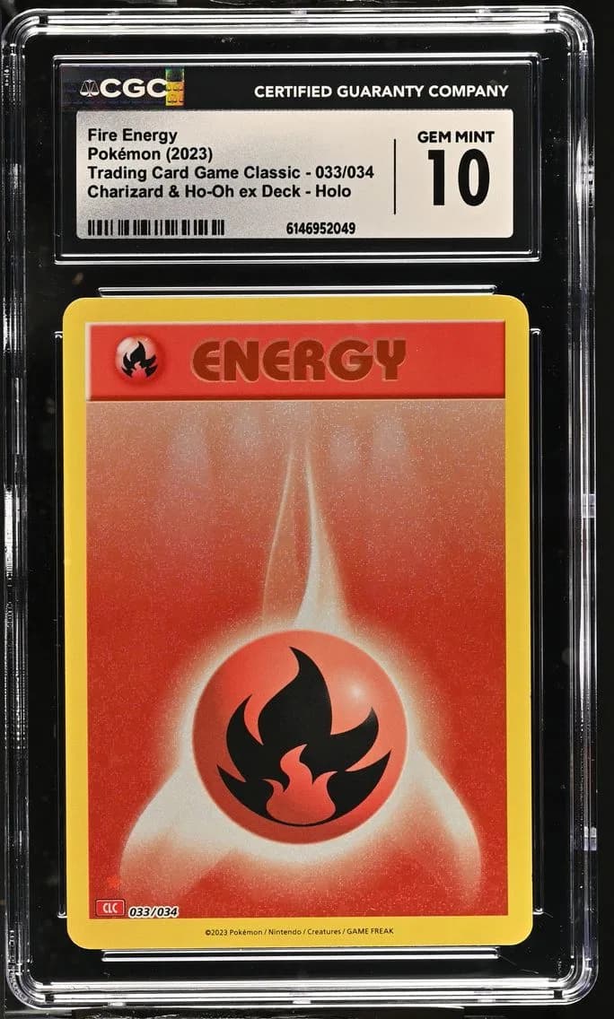 Fire Energy, Trading Card Game Classic - CLV, CLC, CLB, CGC 10