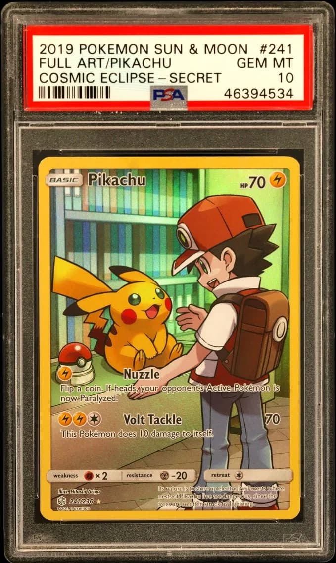 Pikachu, Sun & Moon Cosmic Eclipse, PSA 10