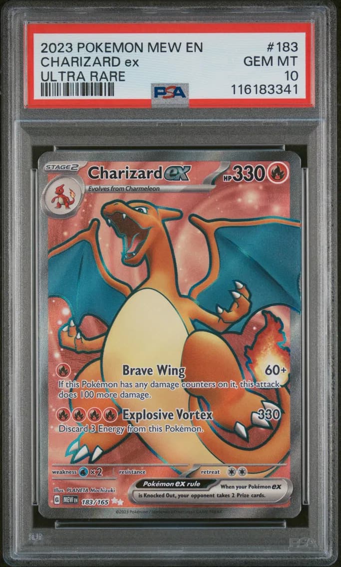 Charizard EX, 151, PSA 10