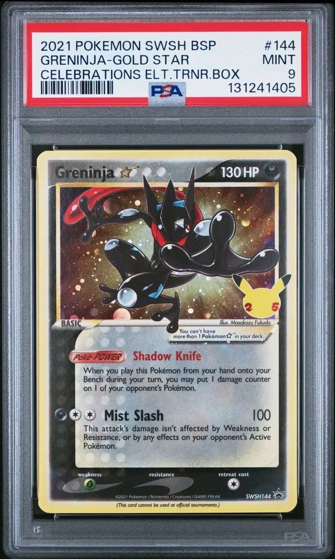 Greninja-Gold Star, Swsh Black Star Promo, PSA 9