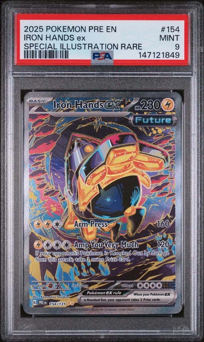 Iron Hands EX, Prismatic Evolutions, PSA 9