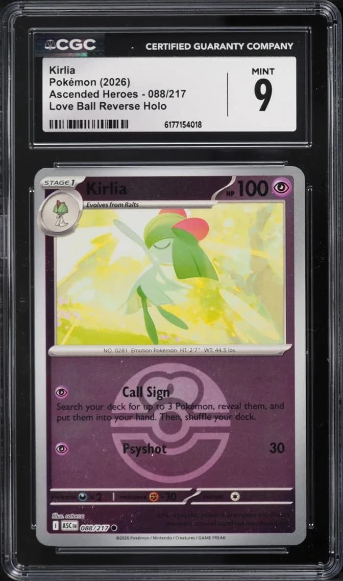 Kirlia, Ascended Heroes, CGC 9