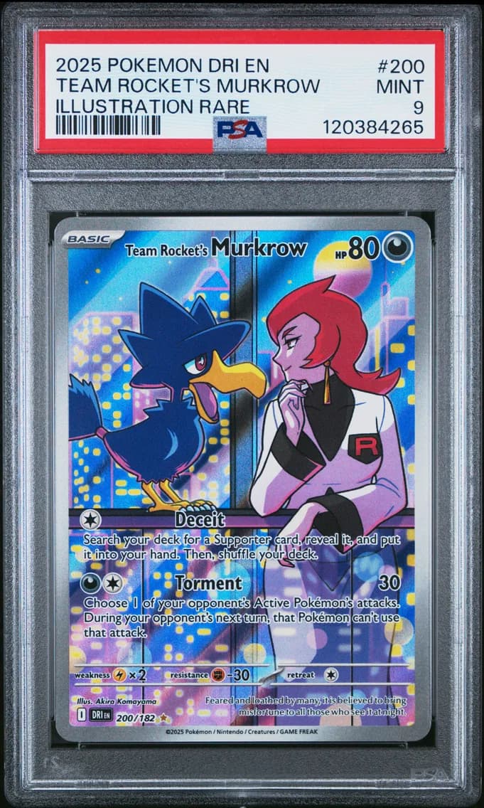 Team Rocket's Murkrow, Destined Rivals, PSA 9