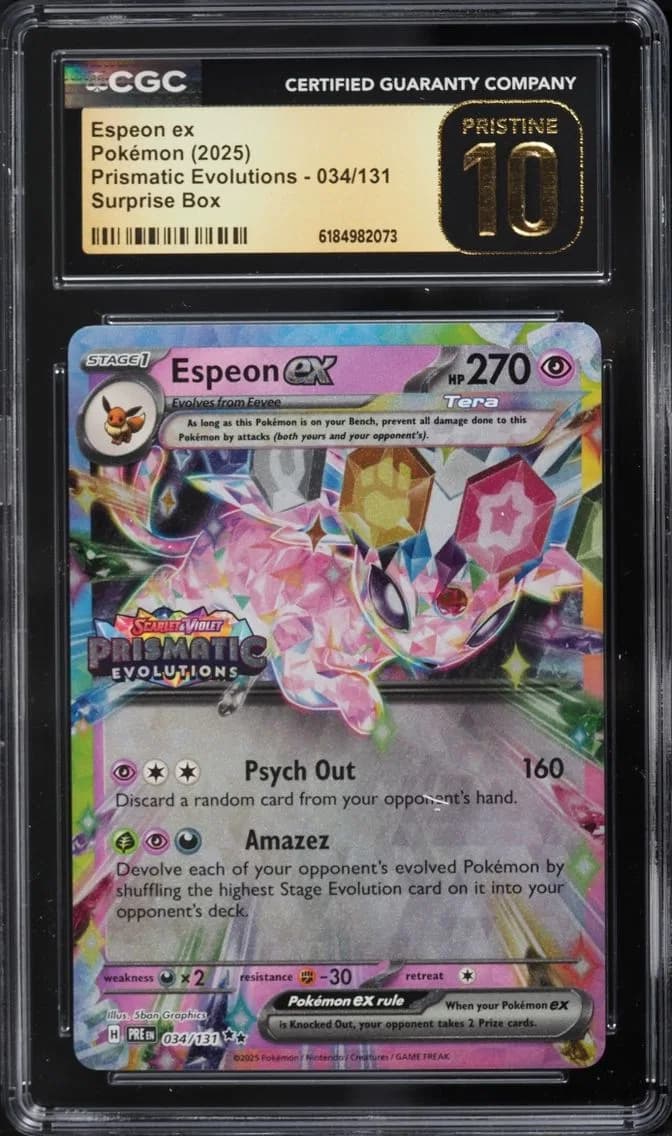 Espeon EX, Prismatic Evolutions, CGC 10