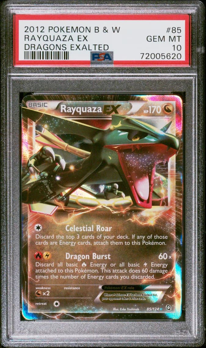 Rayquaza EX, Black & White Dragons Exalted, PSA 10