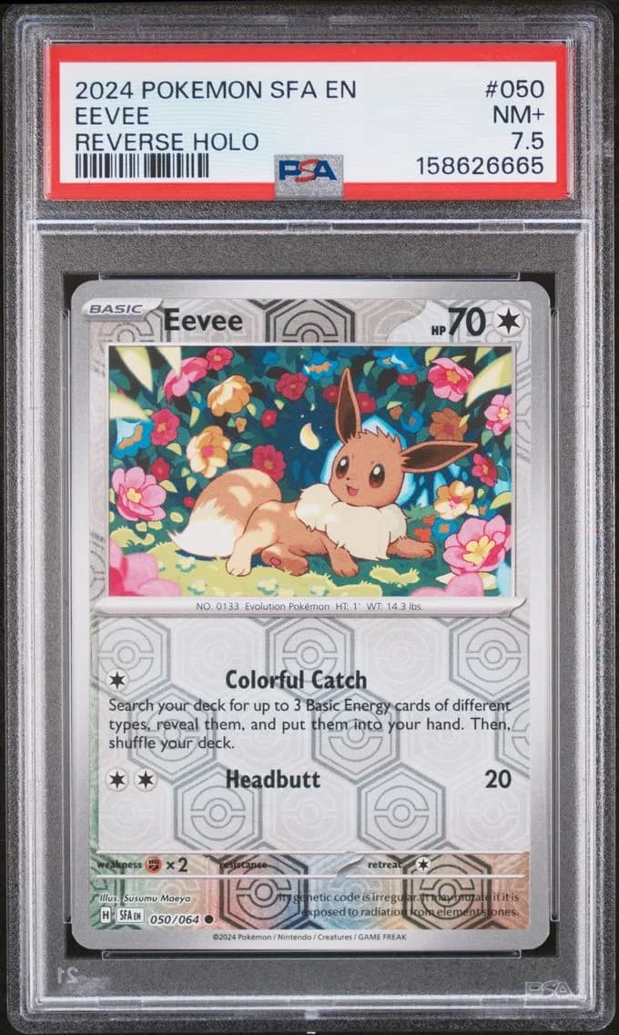Eevee Reverse Holo, Shrouded Fable, PSA 7.5