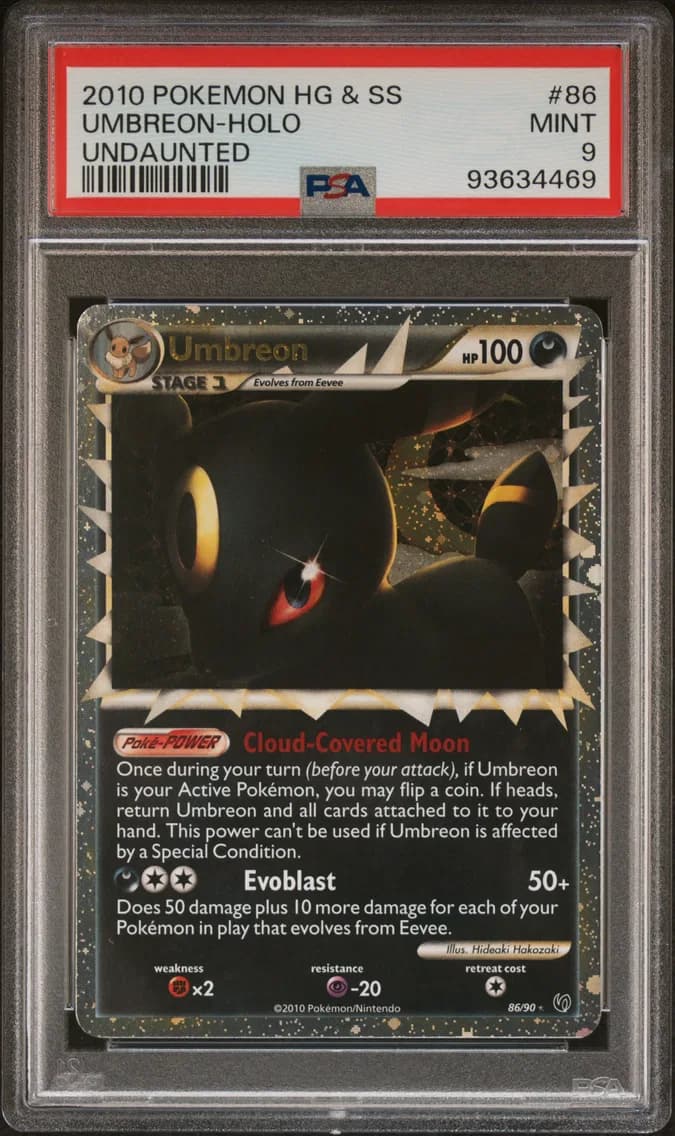 Umbreon-Holo, Heartgold & Soulsilver Undaunted, PSA 9