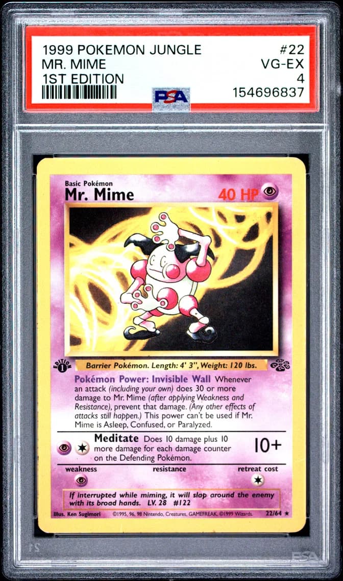 Mr. Mime 1st Edition, Jungle, PSA 4