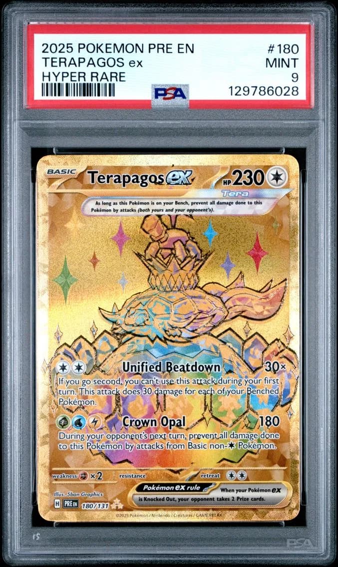 Terapagos EX, Prismatic Evolutions, PSA 9