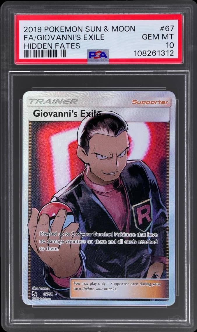 Giovanni's Exile, Sun & Moon Hidden Fates, PSA 10
