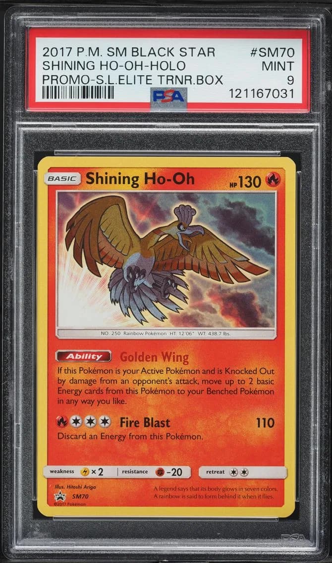 Shining HO-Oh-Holo, SM Black Star Promo, PSA 9