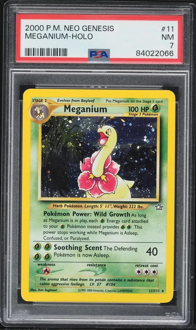 Meganium-Holo, Neo Genesis, PSA 7