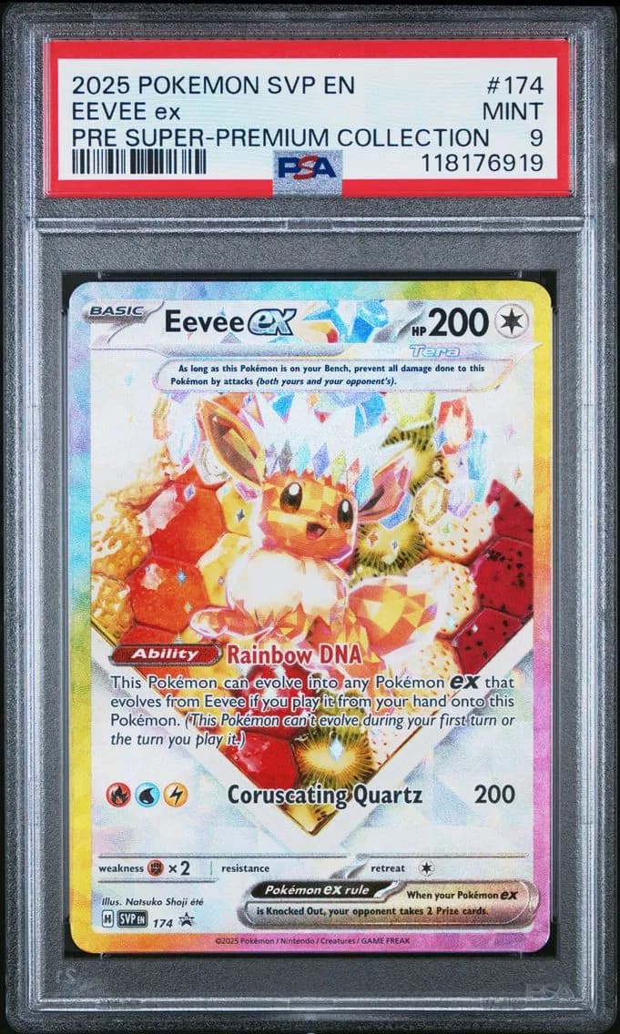 Eevee EX, SV Black Star Promo, PSA 9