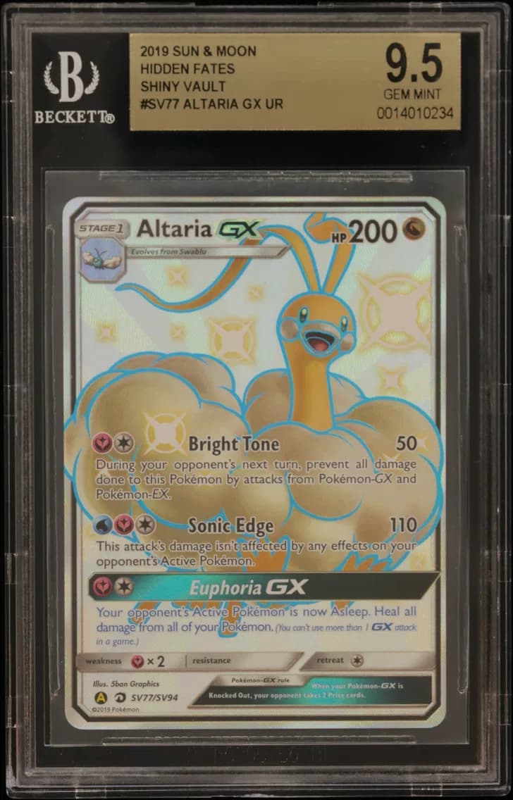 Altaria GX UR, Sun and Moon Hidden Fates Shiny Vault, BGS 