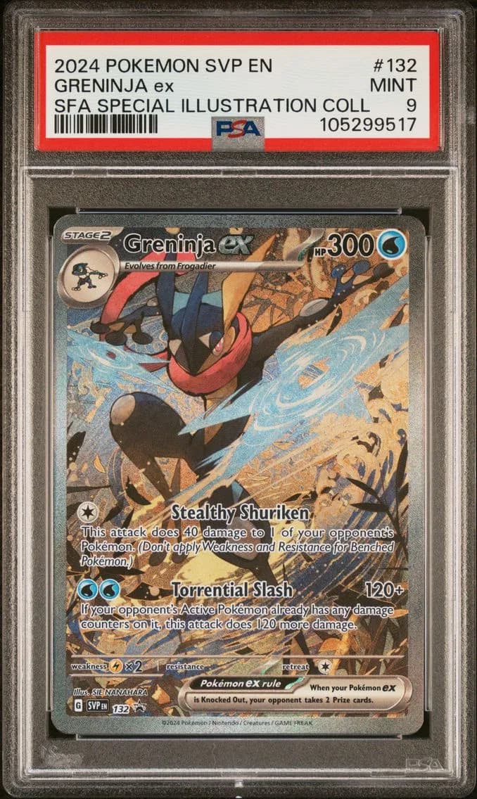 Greninja EX, SV Black Star Promo, PSA 9