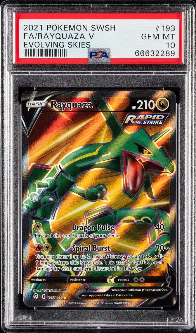 Rayquaza V, Sword & Shield Evolving Skies, PSA 10
