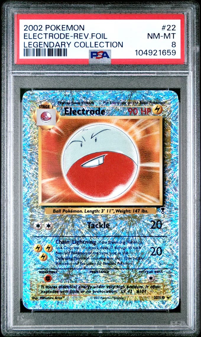 Electrode-Reverse Foil, Legendary Collection, PSA 8
