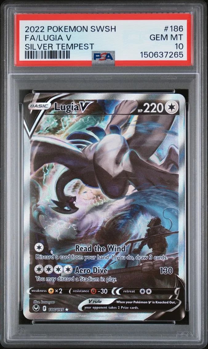 Lugia V, Sword & Shield Silver Tempest, PSA 10