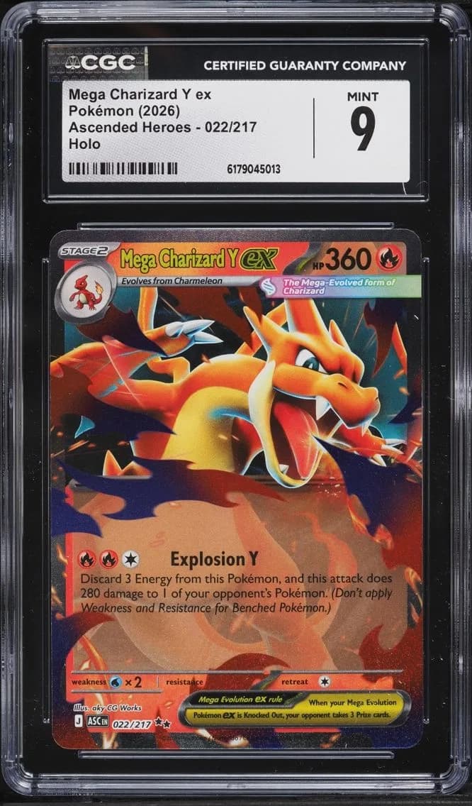 Mega Charizard Y ex, Ascended Heroes, CGC 9