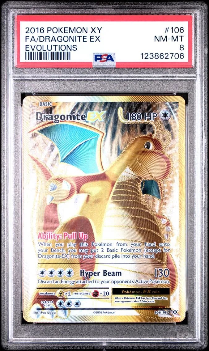 Dragonite EX, XY Evolutions, PSA 8