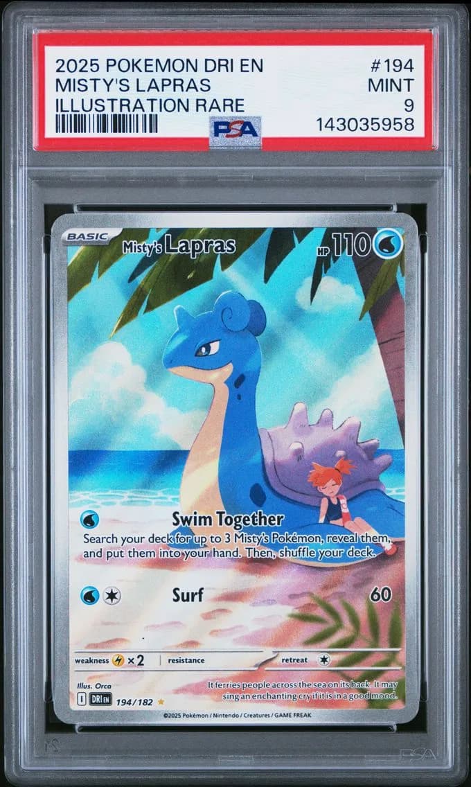 Misty's Lapras, Destined Rivals, PSA 9