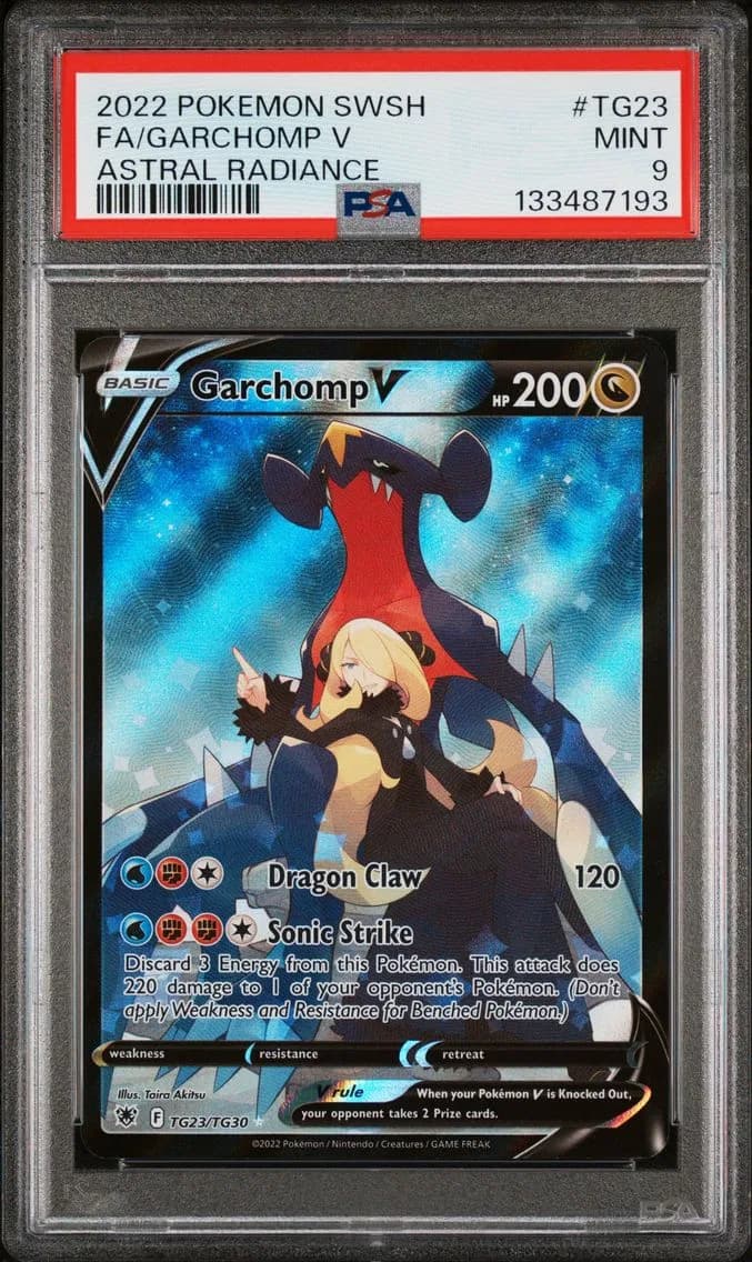 Garchomp V, Sword & Shield Astral Radiance, PSA 9