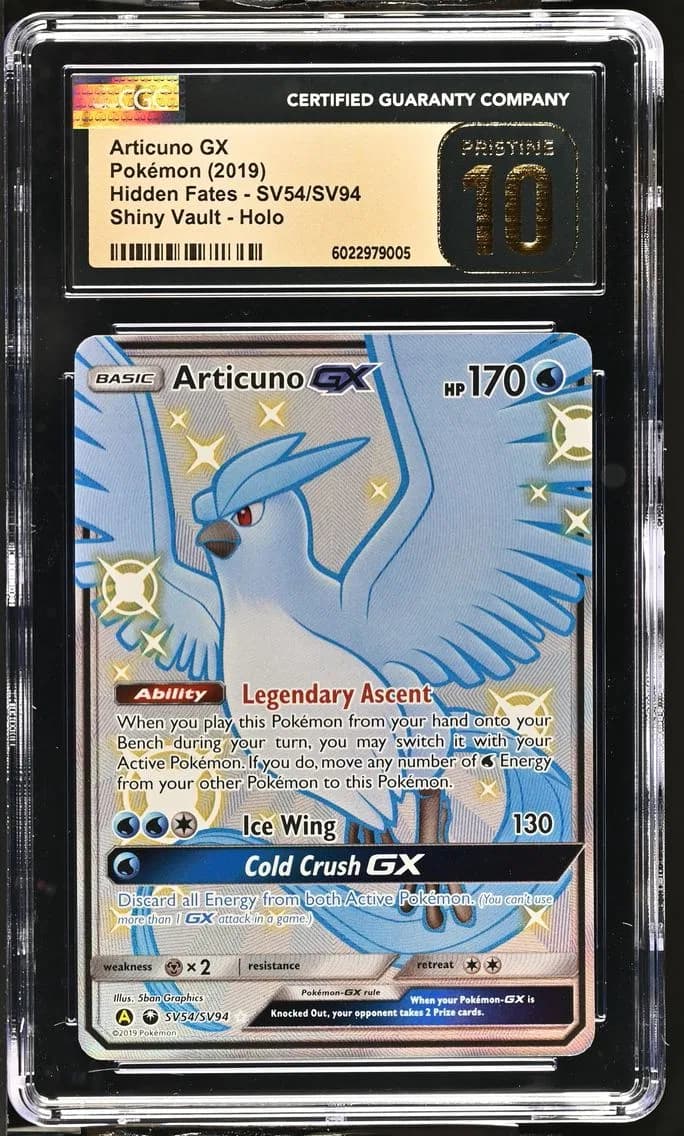 Articuno GX, Hidden Fates, CGC 10