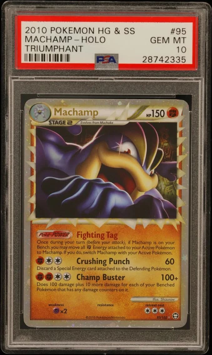 Machamp-Holo, Heartgold & Soulsilver Triumphant, PSA 10