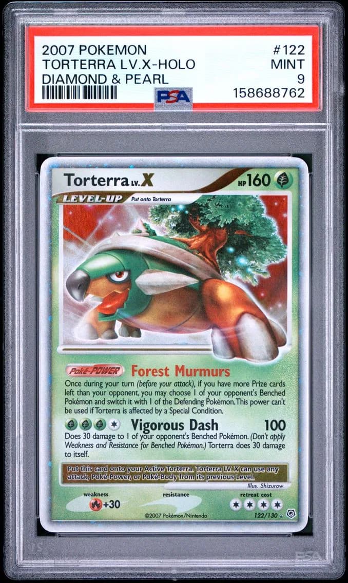 Torterra LV.X-Holo, Diamond & Pearl, PSA 9