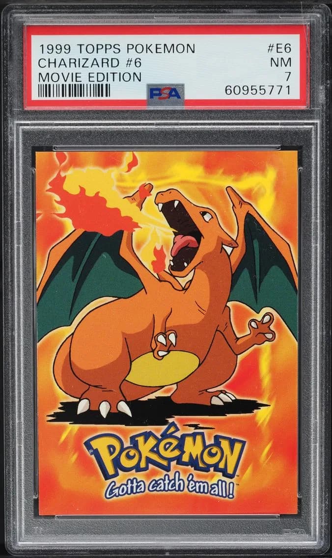 Topps Movie Edition Charizard, Topps Pokemon the Movie Edt, PSA 7