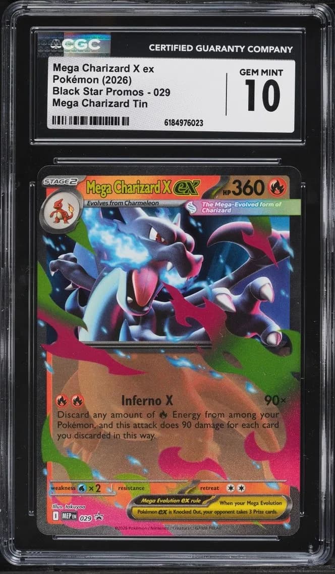 Mega Charizard X ex, Black Star Promos - Mega Evolution MEP EN, CGC 10