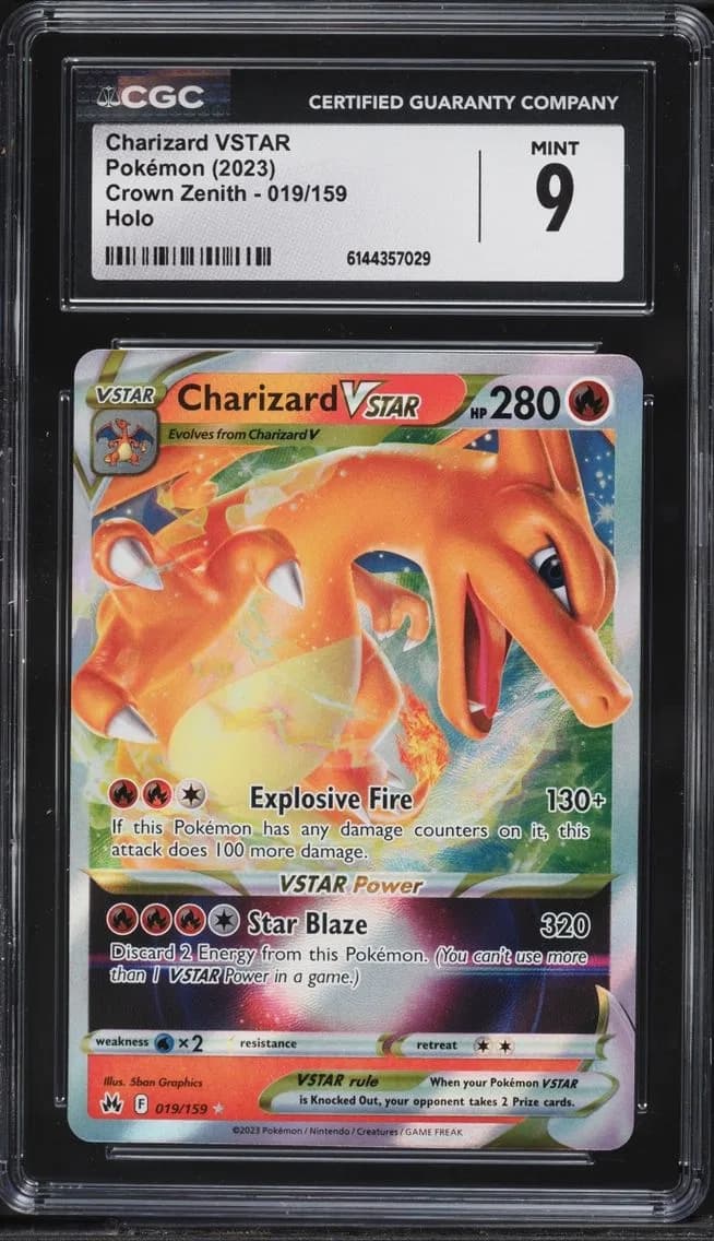 Charizard VSTAR, Crown Zenith, CGC 9