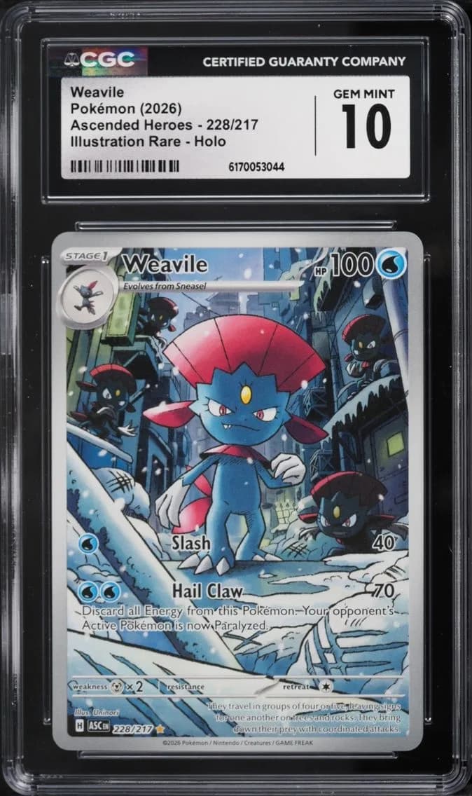 Weavile, Ascended Heroes, CGC 10