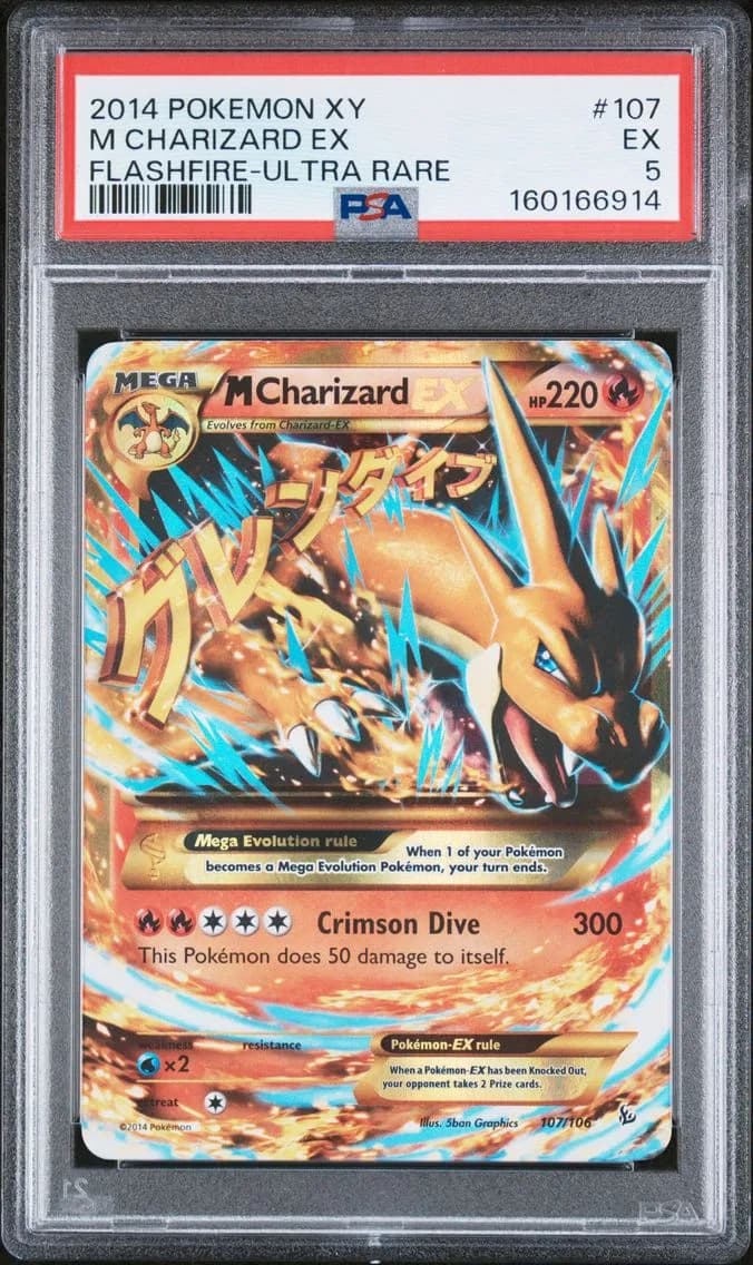 M Charizard EX, XY Flashfire, PSA 5