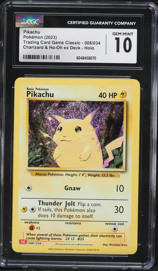 Pikachu, Trading Card Game Classic - CLV, CLC, CLB, CGC 10